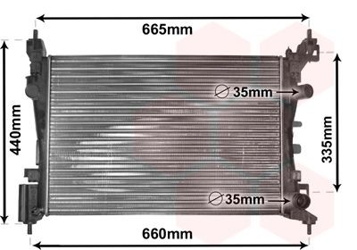 VAN WEZEL Kühler, Motorkühlung 37002408 für OPEL