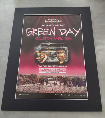 Green Day Revolution Radio Tour 2017 Promo Original Tour Advert Mounted 14x11''