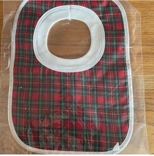 Vintage Tartan Baby Bib Size: OS Baby Brand New -in Packaging