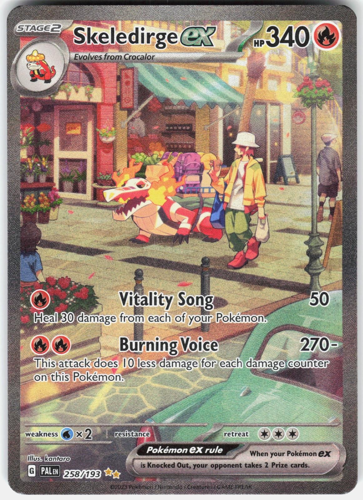 Pokemon Skeledirge ex 258/193 Paldea Evolved Pokemon Holo NM