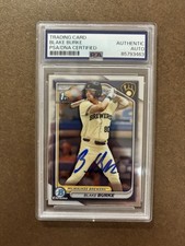 2024 Bowman Draft Blake Burke 1st Bowman Auto PSA Authentic Milwaukee Brewers