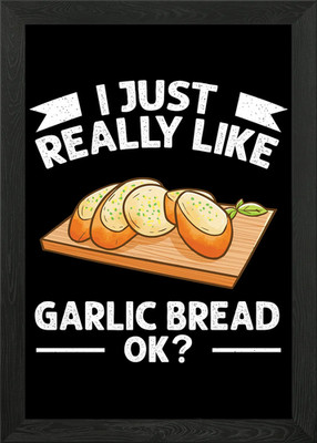 Garlic Bread Gift Framed Wall Art Poster Canvas Print Picture