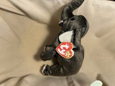 Trumpet The Elephant Ty Beanie Babies With Heart Tag Feb 11 2000