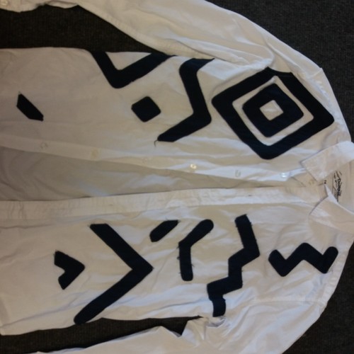 Desigual Men's White Regular shirt with Blue detail (h16) - Picture 3 of 8
