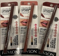 Revlon Colorstay Longwear Lip Liner Sealed 645 655 Rose Chocolate LOT 3