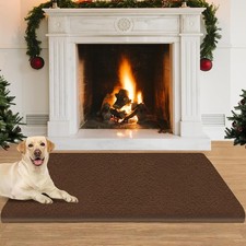 Hearth Rug Fireproof, 2' x 3' Fireplace Mat, Non-Slip Fireplace Rugs Fireproof,