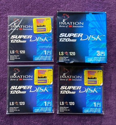 Imation 120MB Super Floppy Disk - Neu Factory Sealed LS 120MB X3
