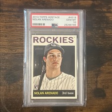 2013 Topps Heritage Nolan Arenado Rookie Card #H519 PSA 10 Gem Mint Rockies. rookie card picture