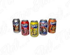Fanta (2025) HORROR Set of 5 Full Cans Michael Myers Grabber Chucky Freddie NEW