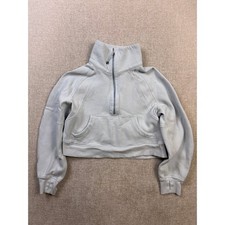 Lululemon Scuba Oversized Half Zip Hoodie Light Blue XS/S Pullover Sweatshirt