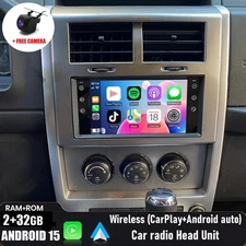 Apple CarPlay Android 15 Car Stereo Radio GPS Navi BT For Jeep Liberty 2008-2011