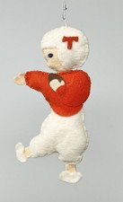 Vintage Tennessee UT VOLS Handmade Ornament Felt Mid-Century Football Boy