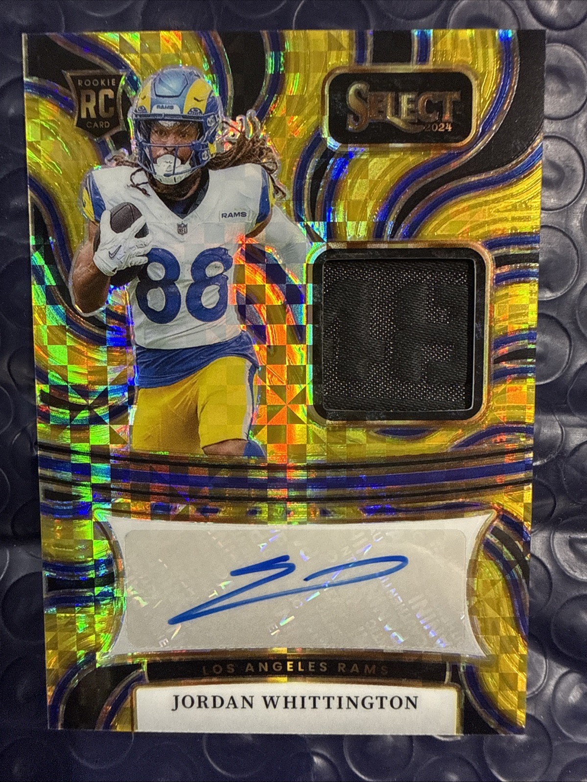 Jordan Whittington Panini Select Rookie Signature Memorabilia #RSMJWN Gold