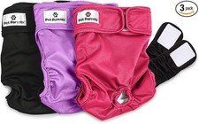 Pet Parents Washable Dog Diapers 3pack Extendrs of Durable Doggie Diapers,