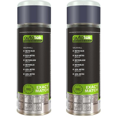Autotek Vauxhall (Opel) Metro blau schnelltrocknender Aerosol-Sprühlack 300 ml x2