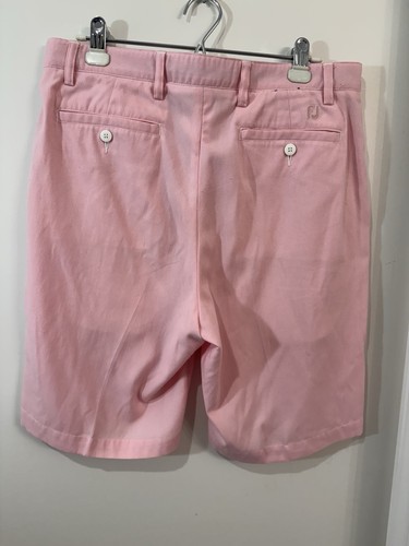 FootJoy Pink Flat Front Performance 10" Inseam Chino Golf Shorts Size 34 - Picture 2 of 8