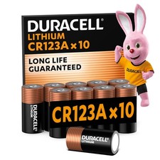 10 x Duracell CR123 3V Lithium Photo Battery DL123A CR17345 NEW PACKS 2032 Exp