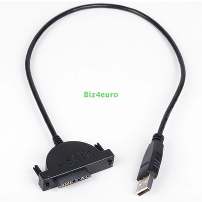 USB 2.0 auf 7+6 13Pin SATA Laptop CD/DVD/Blu-ray Optisches Laufwerk Adapterkabel