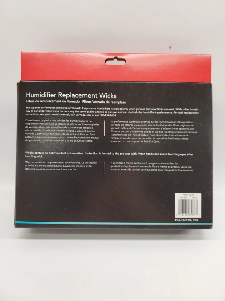 Paquete de 2 mechas de repuesto para humidificador Vornado 1" MD1-0034 Foto 4 de 4