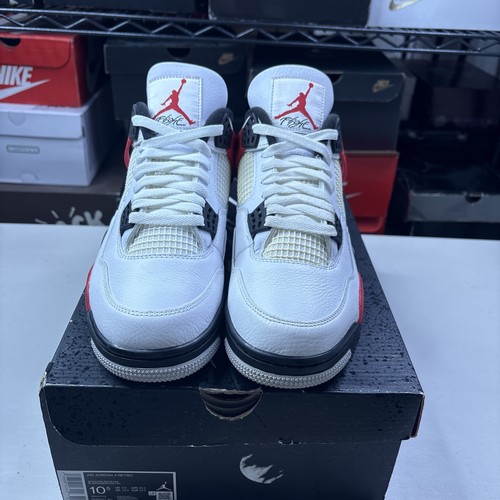 NUOVO Air Jordan 4 Retro Rosso Cemento Uomo Taglia 10,5 - Foto 2 di 9
