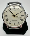 Vtg. TIMEX Marlin 26150-02476 Roman Numeral White Dial 35mm Wristwatch