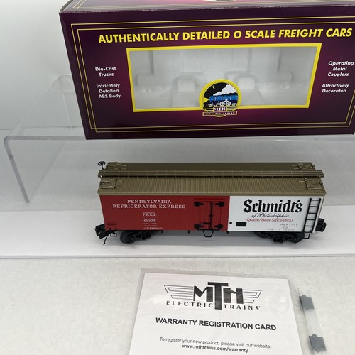 MTH Premier 20-94487 Schmidt’s of Philly 36’ Woodsided Beer Reefer O NEW #20058 - Picture 10 of 15