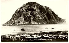 RPPC ~ Morro Rock ~ near Atascadero California ~ vintage real photo postcard