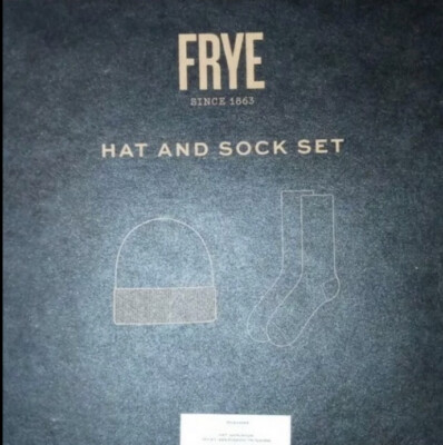 Frye Ivory Beanie Hat and Knit Socks Set One Size New with  display picture 3