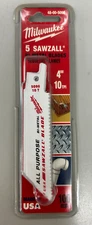 MILWAUKEE 48-00-5090 4" 10 TPI SAWZALL® Blades (5 Pk)
