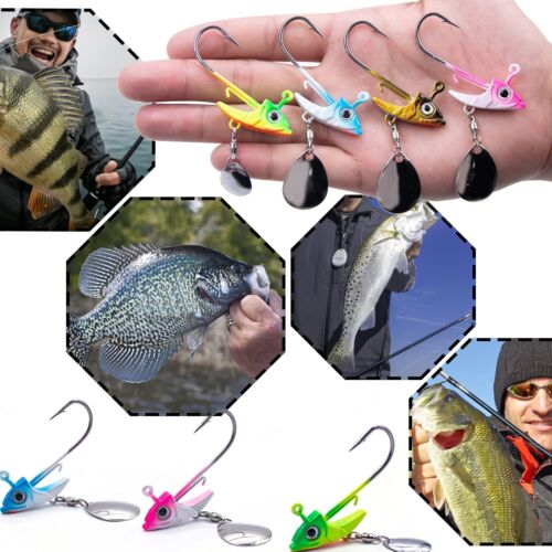 Underspin Jig Heads ami da pesca 1/4 oz lama spinner acqua dolce salata 5 pz - Foto 6 di 7