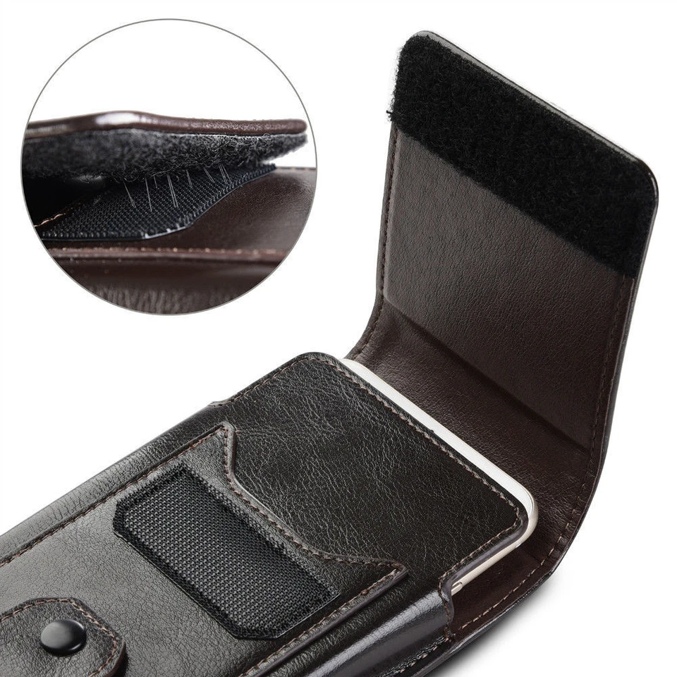 Funda de cuero con cinturón para iPhone 8 Plus XS Max Samsung Google Foto 4 de 4