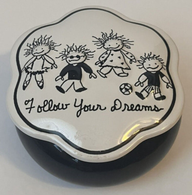 Enesco Children Of the Inner Light Ceramic Trinket Box Follow Your Dreams 