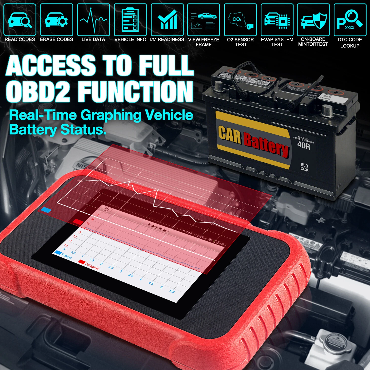 2024 LAUNCH CRP123E OBD2 Scanner Engine ABS SRS Code Reader Car Diagnostic Tool image 12