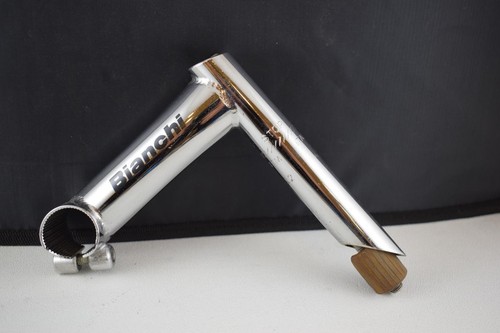ITALMANUBRI ITM BIANCHI Stem Racing quil 26mm 105mm 22 mm chrome Vintage NOS - Picture 3 of 12