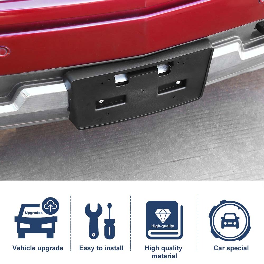 Front License Plate Bracket For Chevy Silverado 2014-2018 | No-Drill Mounting | ABS Plastic - View #7