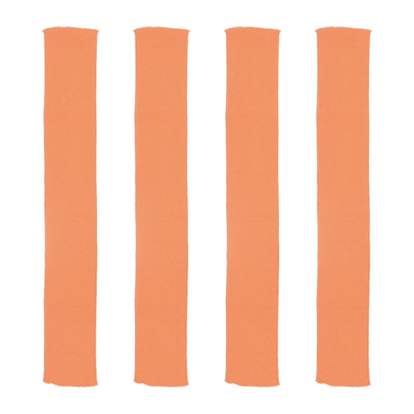 4pcs 40x6cm Elastic Cuff Rib Trim Fabric Knit Stretch Band Metallic Orange