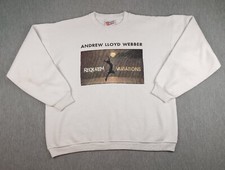 VTG Hanes Sweatshirt Made In USA L White Opera Omaha Andrew Lloyd Webber Requiem