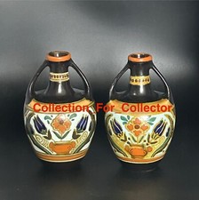 RARE PAIR ANTIQUE PERSIAN ART ELEGANT ART DECO DUTCH ARNHEM VASES 1920 AD