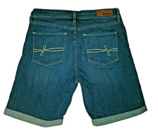 Denizen From Levis Mid Rise Shorts 8 Dark Denim Rolled Cuff Jean Shorts Waist 33