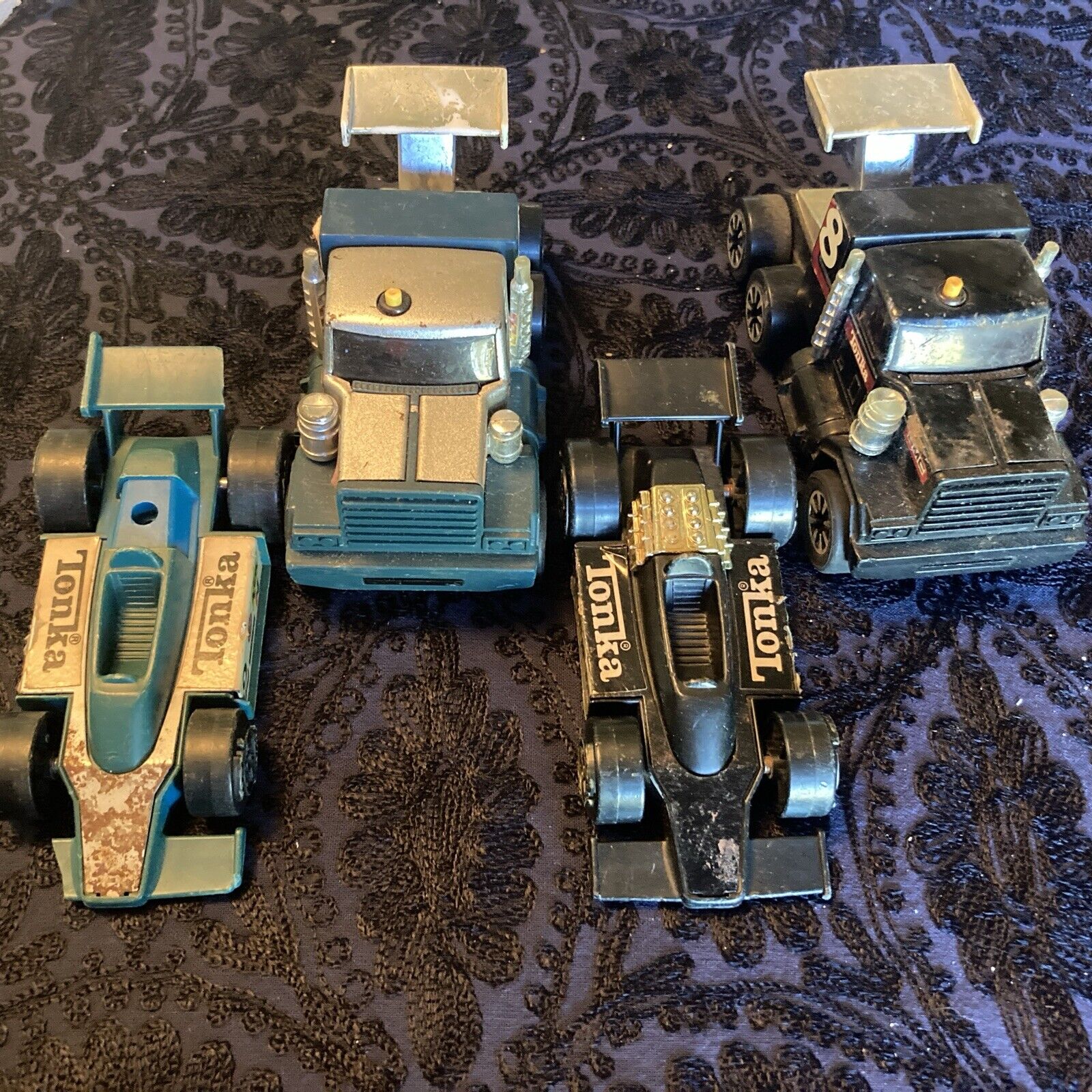 2 Tonka  Trucks & 2 Tonka Racers