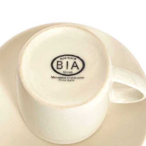 BIA Hand Glazed Espresso Demitasse Cup Saucer Set Microwave Dishwasher Oven Safe - Picture 2 of 7