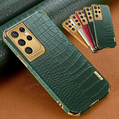 For Samsung Galaxy S21 S20 S10 Note 10 Plus Note20 Ultra Leather Back Phone Case