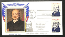 U.S. 1986 John Quincy Adams - dual Birthplace and first day - on Colorano (A141)