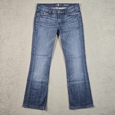 7 For All Mankind Jeans Women 29 30x30 Blue Bootcut Low Rise Medium Wash Stretch