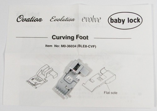 Babylock "Curve Foot" (BLE8-CVF) Evolution, Ovation Serger Original Genuine! - Picture 2 of 4
