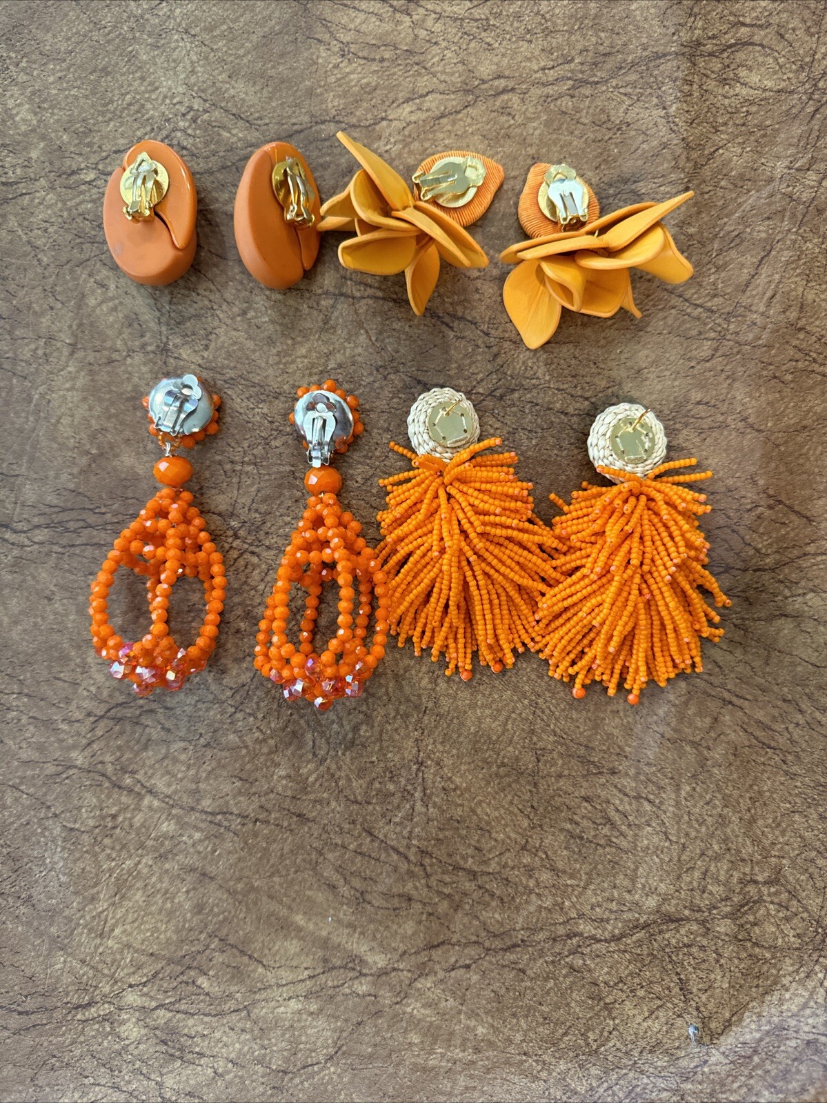 Vintage Orange Earring Bundle - image 12