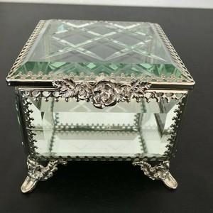 Tahari Home Mirrored Jewelry Trinket Box. | eBay