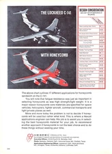 Hexcel Products Inc USAF C-141 Honeycomb Sandwich Material Vtg Magazine Print Ad
