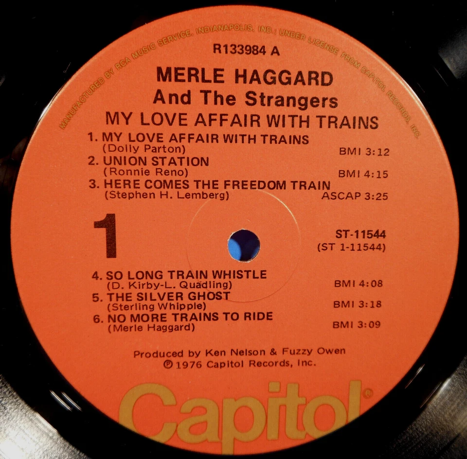 MERLE HAGGARD MY LOVE AFFAIR WITH TRAINS LP 1976 GREAT CONDITION! VG+/VG+!!A - Image 4 of 4