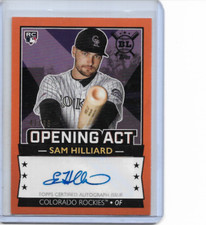 2020 Topps Big League Sam Hilliard Opening Act Rookie Auto Orange 47/99 #OAA-SH